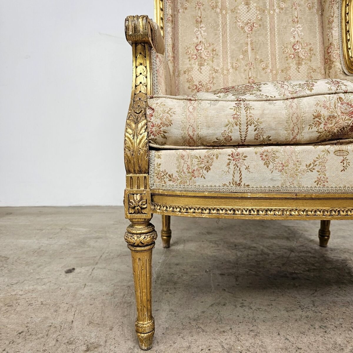 Nice pair of gilded armchairs Louis XVI style circa 1920 - JAA