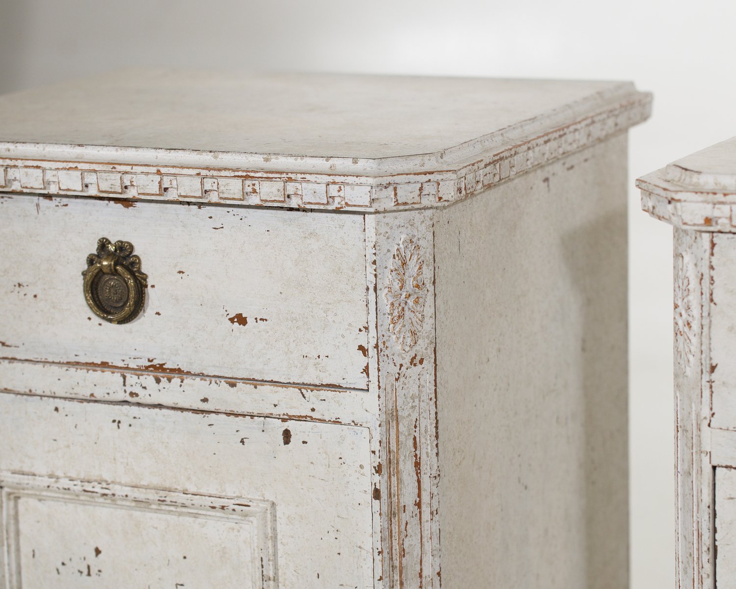 Pair of Swedish nightstands, with drawer, circa 100 years old - JAA
