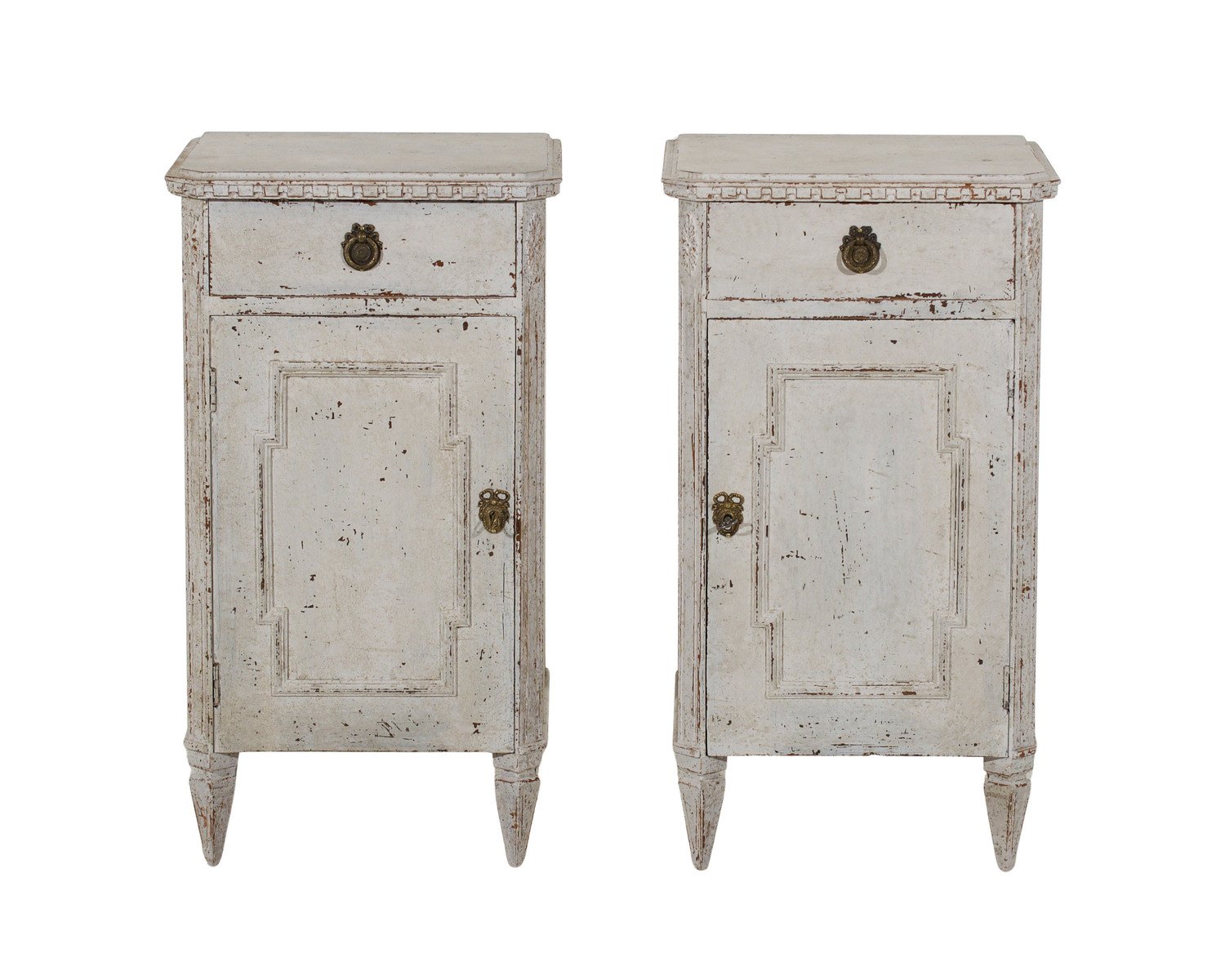 Pair of Swedish nightstands, with drawer, circa 100 years old - JAA