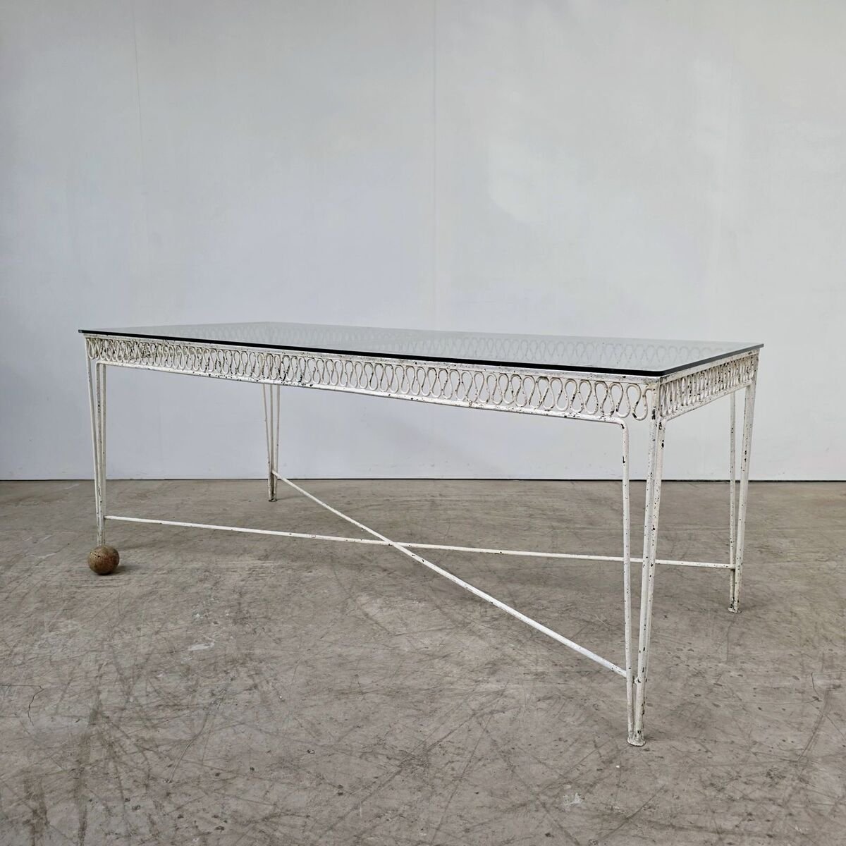 Elegant set of 3 tables from a winter garden circa 1950 - JAA