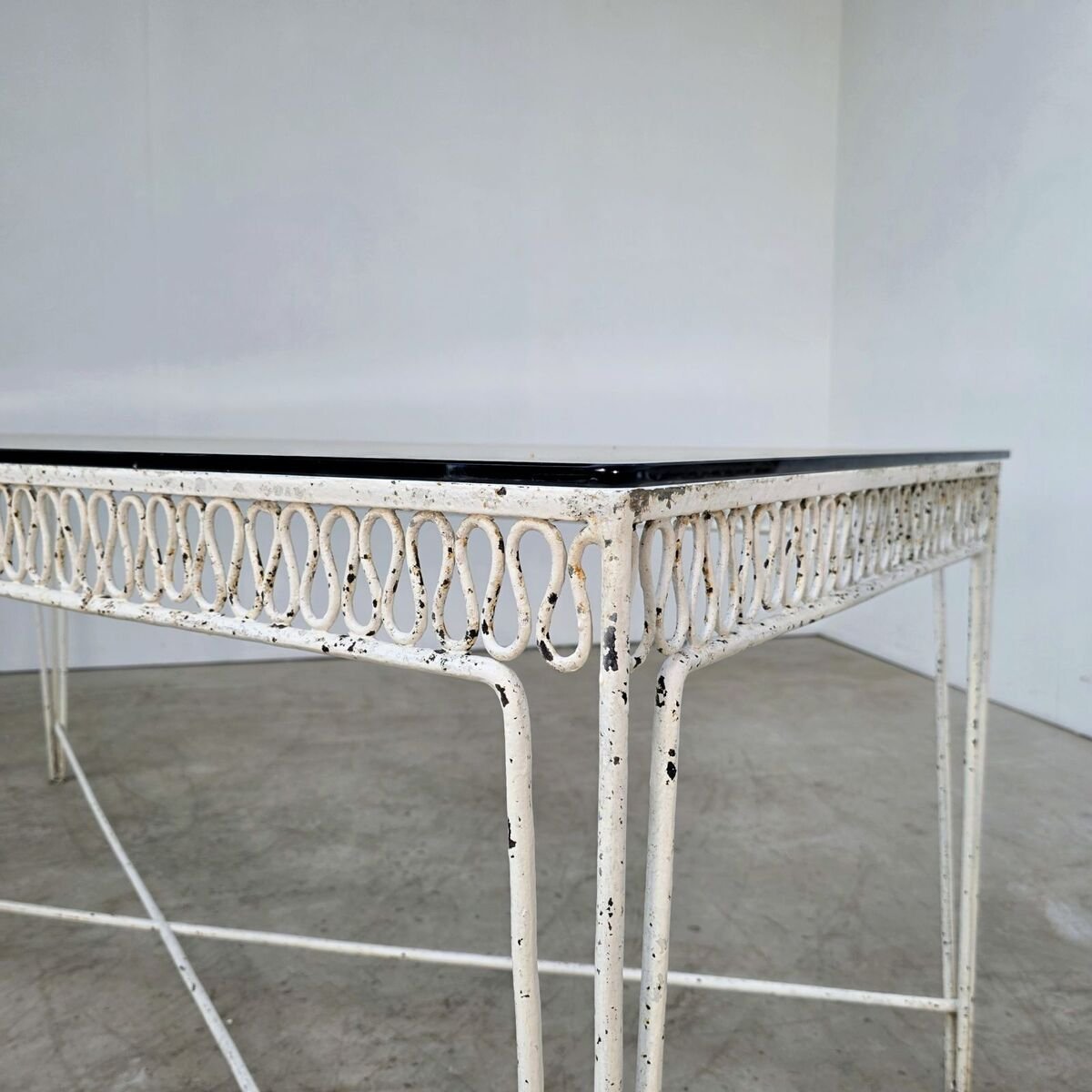 Elegant set of 3 tables from a winter garden circa 1950 - JAA