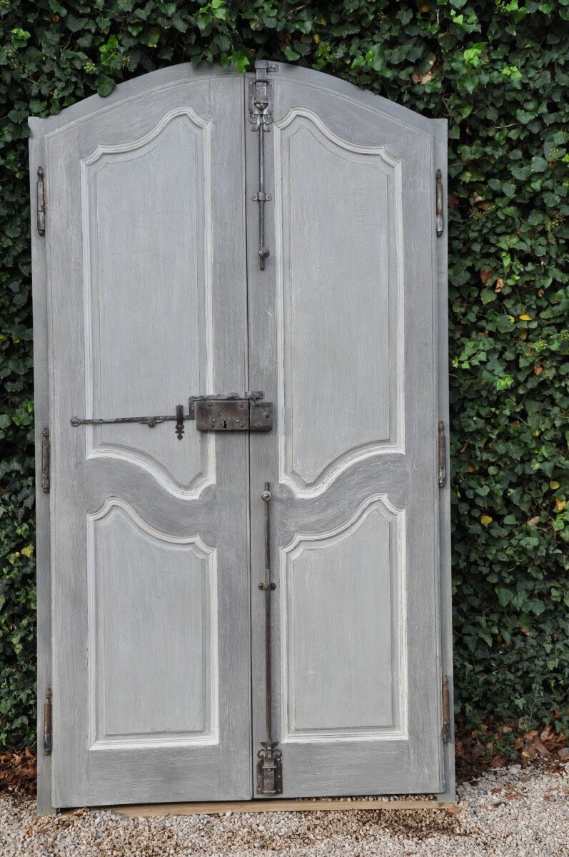 Double-sided Communicating Door In Painted And Patinated Oak, Eighteenth Century - JAA