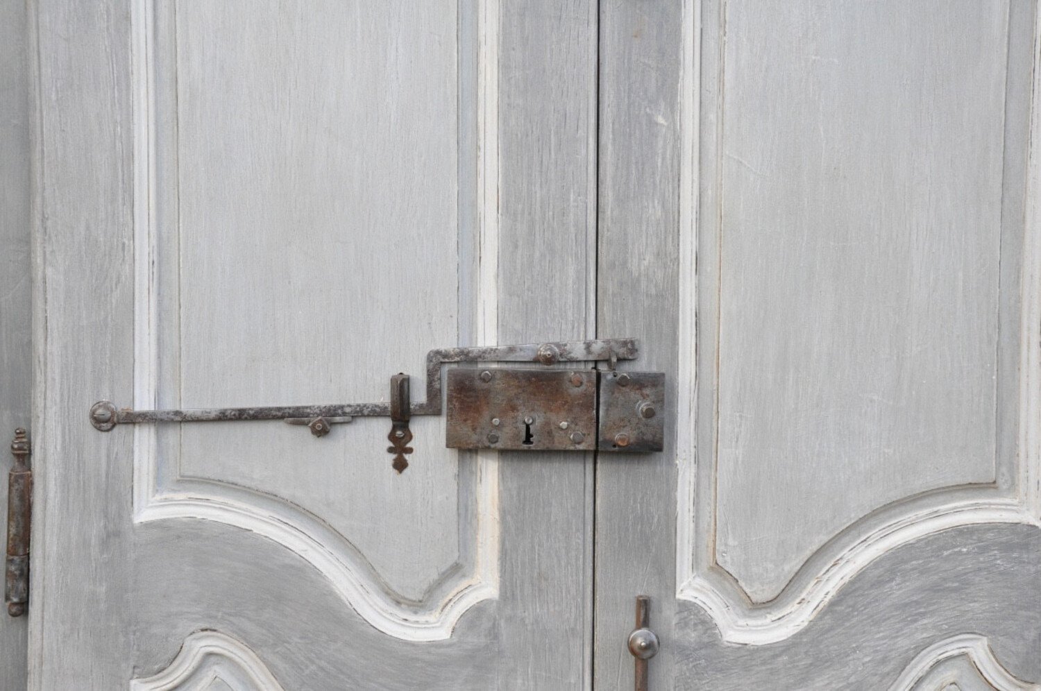 Double-sided Communicating Door In Painted And Patinated Oak, Eighteenth Century - JAA