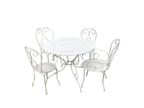 Wrought iron garden furniture set