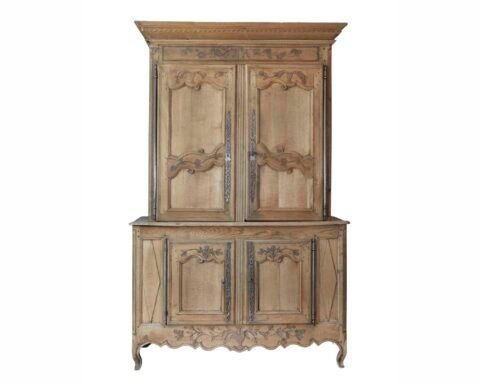 French Early 19th Century Provincial Oak Buffet Deux Corps