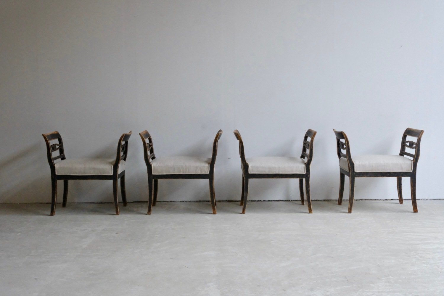 4 Stools with Handles Circa 1830 - JAA
