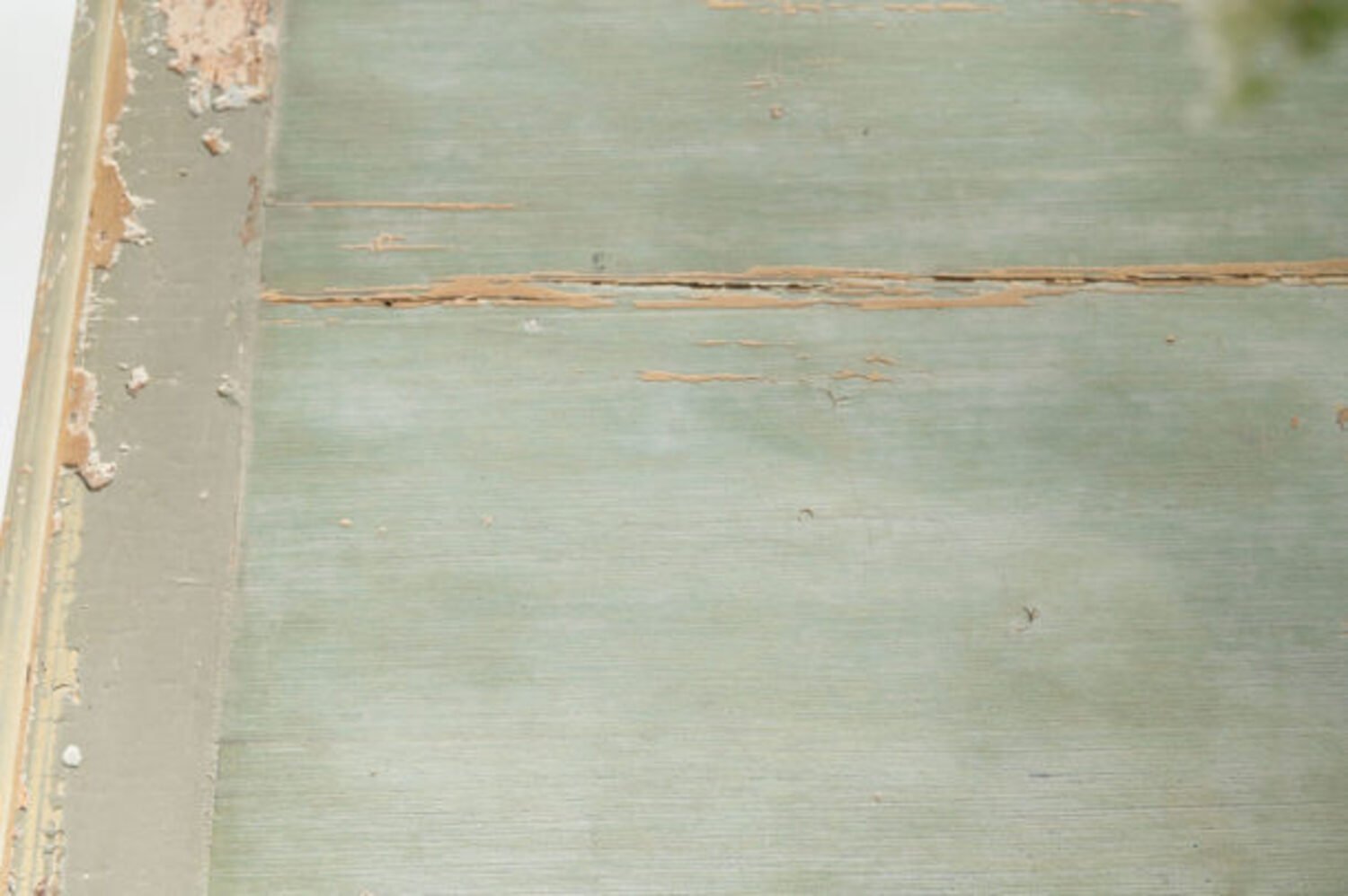 Antique French drapers table, fir wood, one large drawer. - JAA