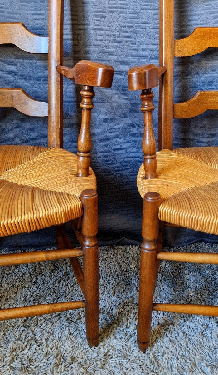 Pair Of Provençal Style Oak Armchairs - JAA
