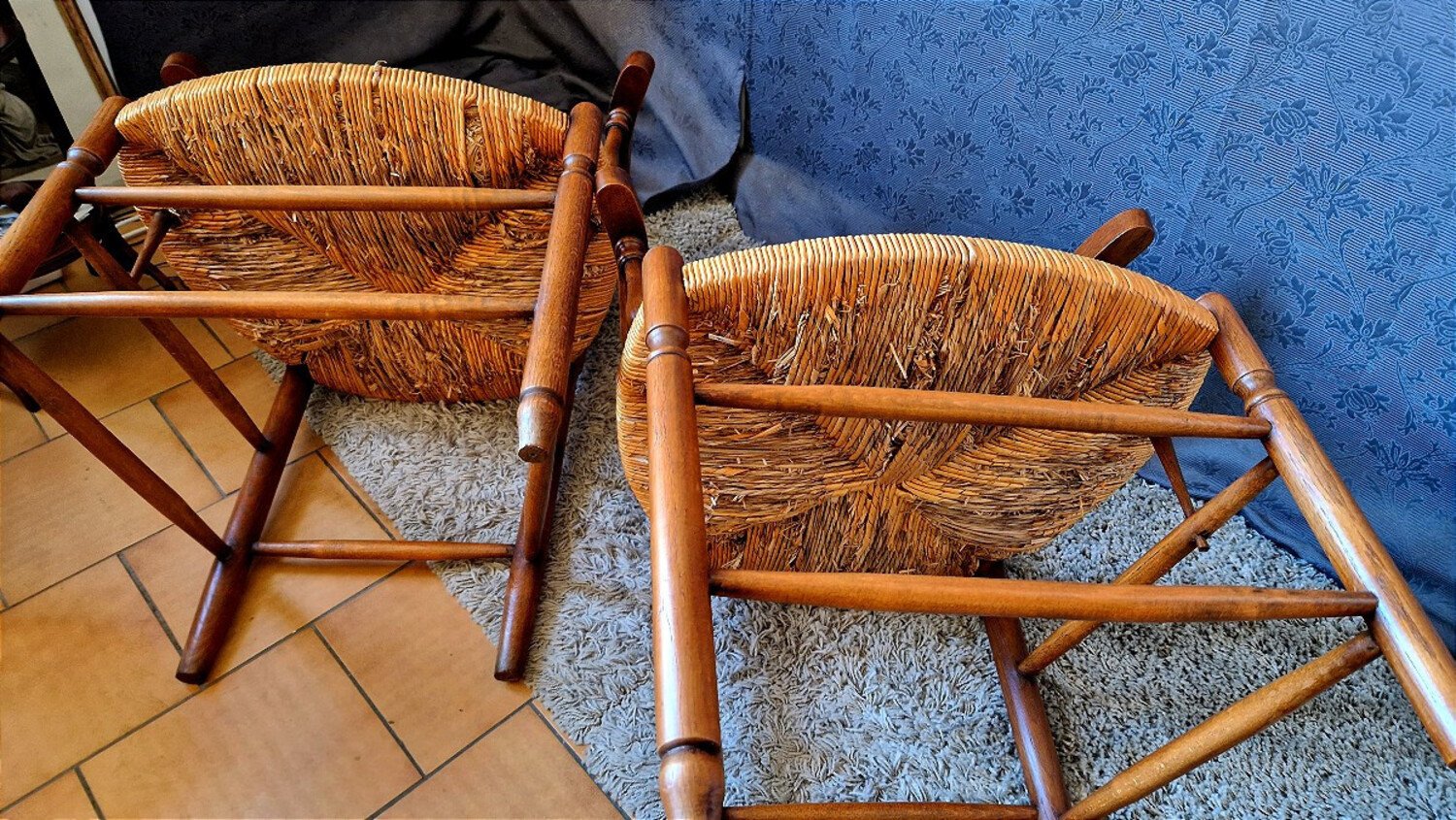 Pair Of Provençal Style Oak Armchairs - JAA