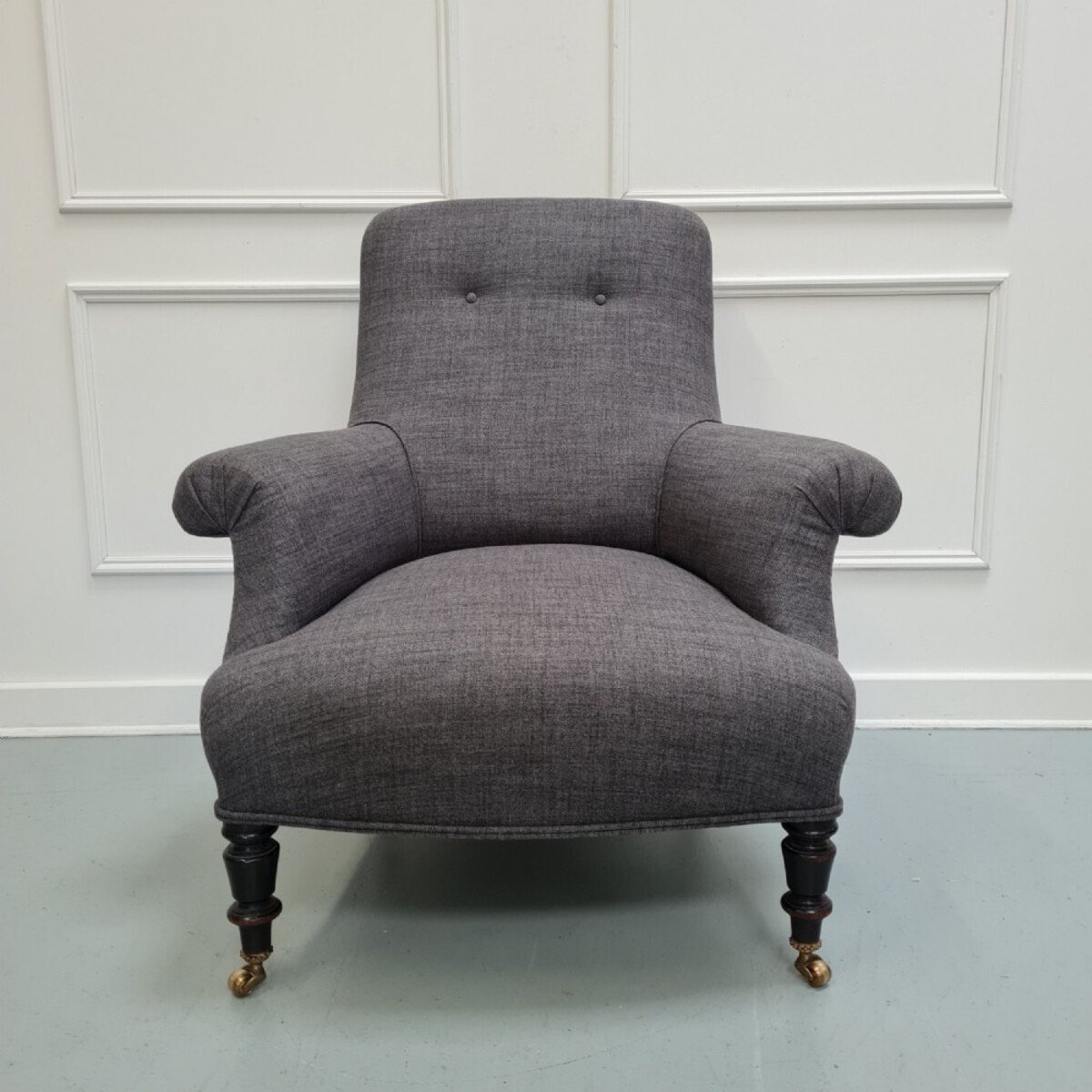 French Grey Antique Armchair C1910 - JAA