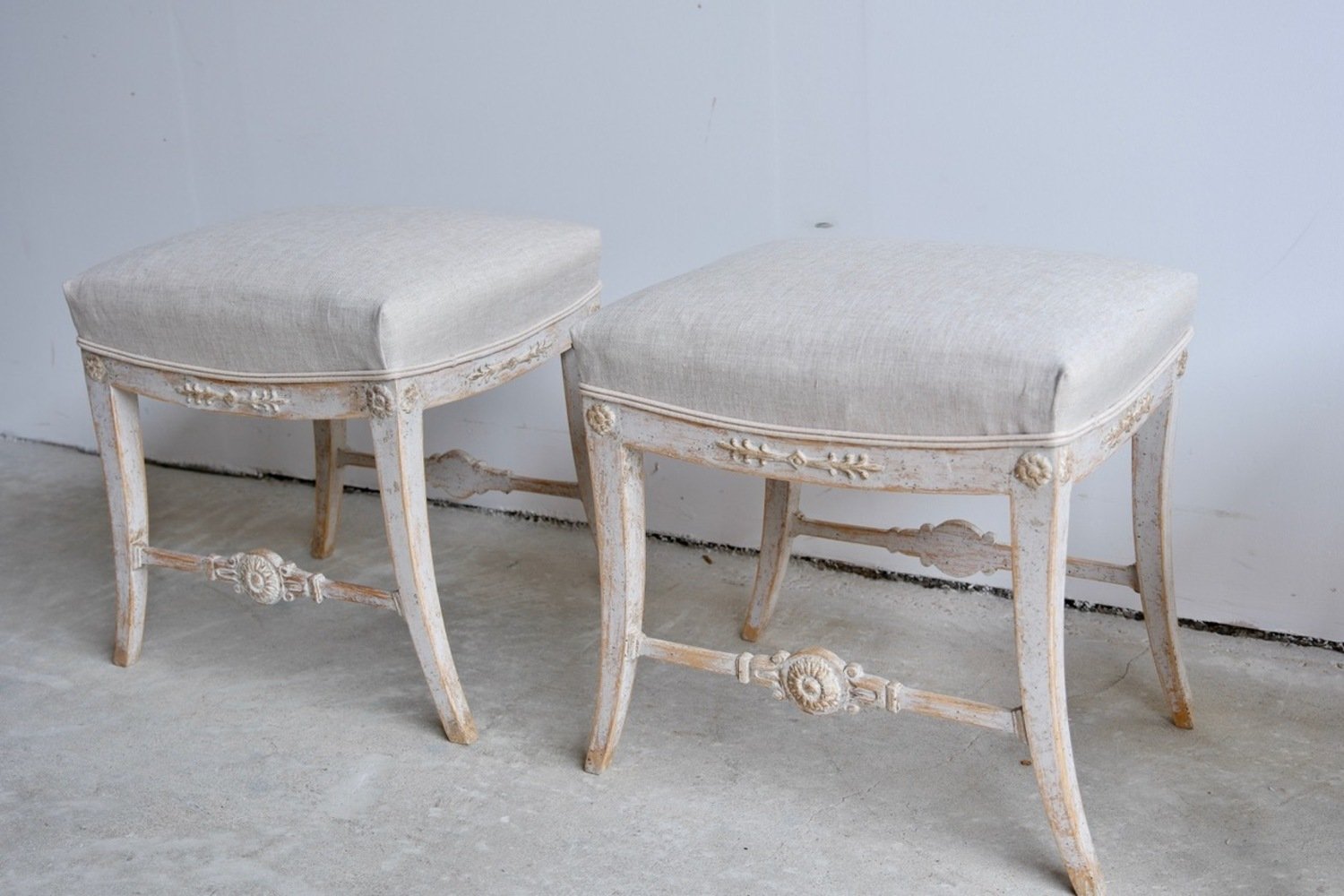 4 Gustavian Stools Circa 1810 - JAA