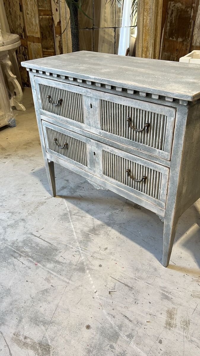 Pair of chests of drawers in lacquered fir wood - JAA