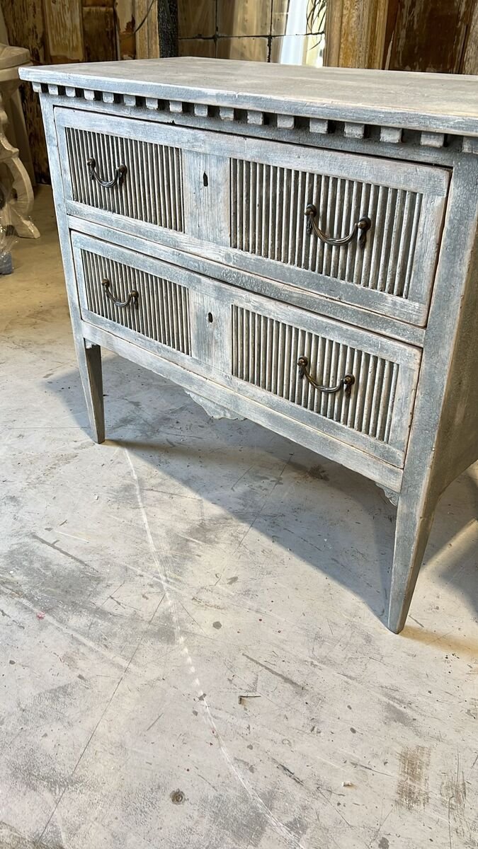 Pair of chests of drawers in lacquered fir wood - JAA