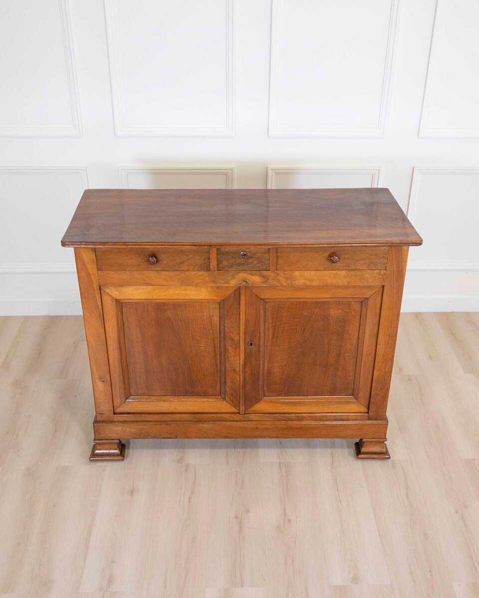 Antique Louis Philippe Sideboard Dresser Cabinet Cupboard Buffet In Walnut – 19th - JAA