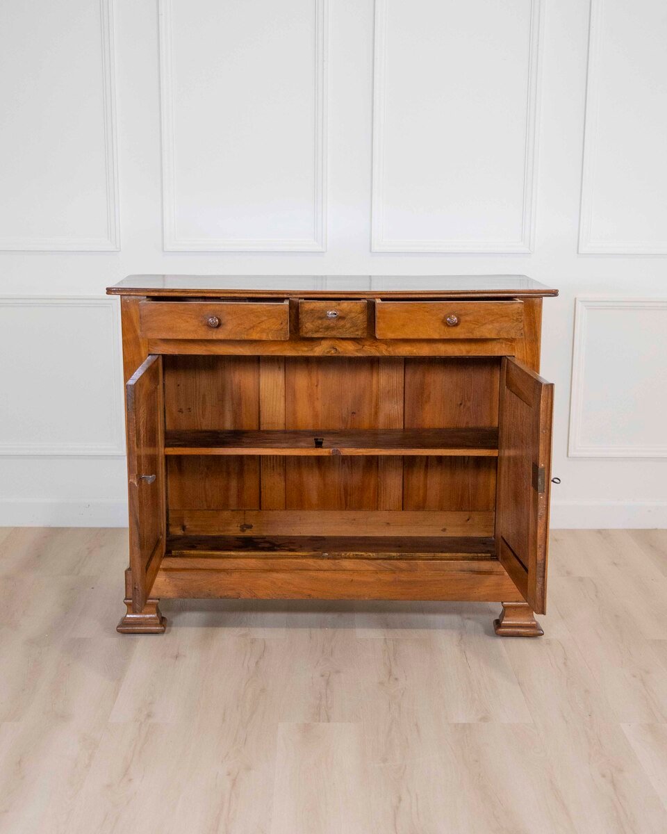 Antique Louis Philippe Sideboard Dresser Cabinet Cupboard Buffet In Walnut – 19th - JAA