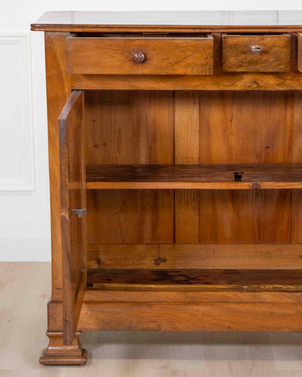 Antique Louis Philippe Sideboard Dresser Cabinet Cupboard Buffet In Walnut – 19th - JAA
