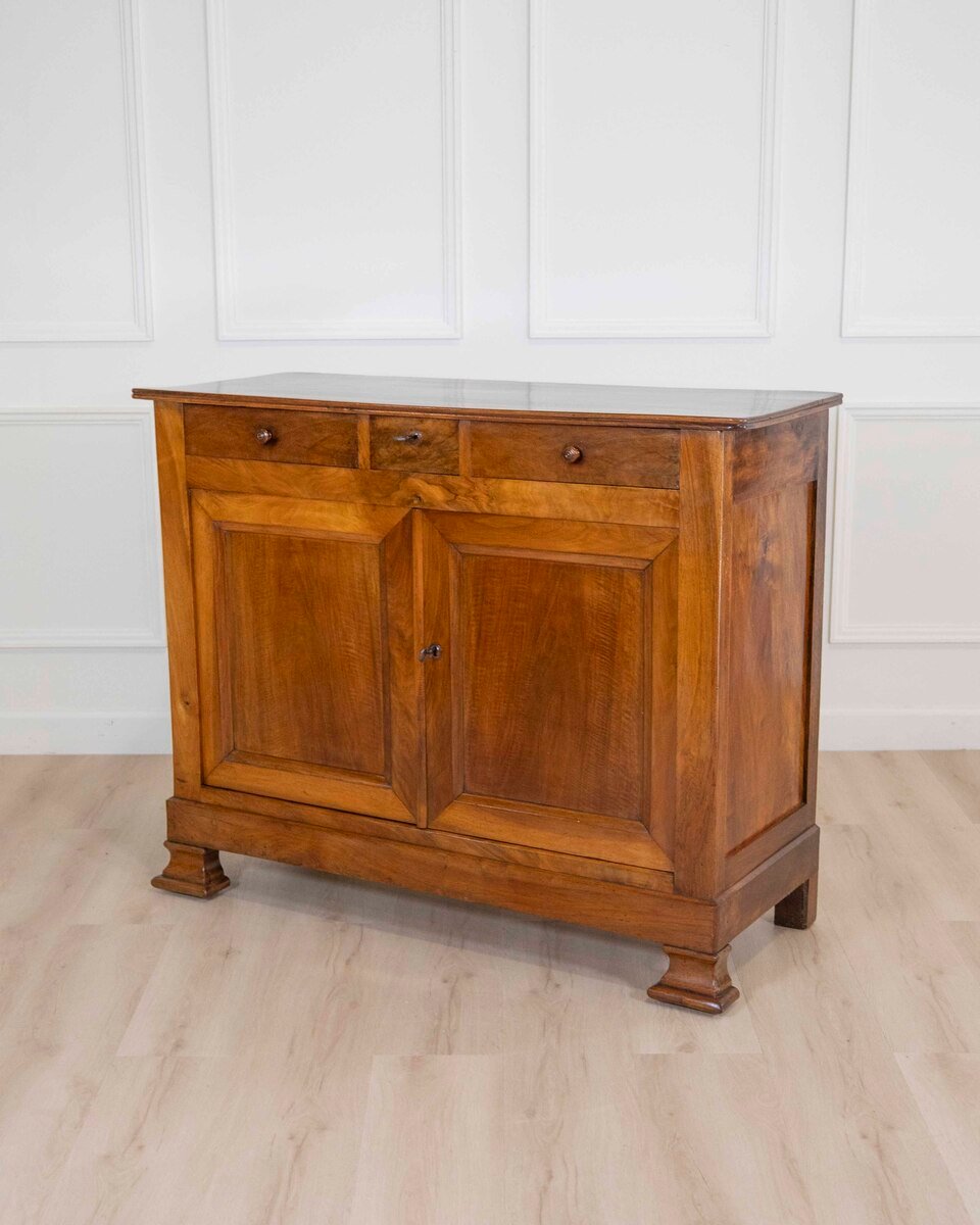 Antique Louis Philippe Sideboard Dresser Cabinet Cupboard Buffet In Walnut – 19th - JAA