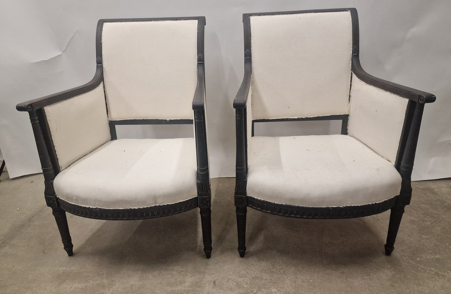 Pair of Swedish armchairs circa 1840. - JAA