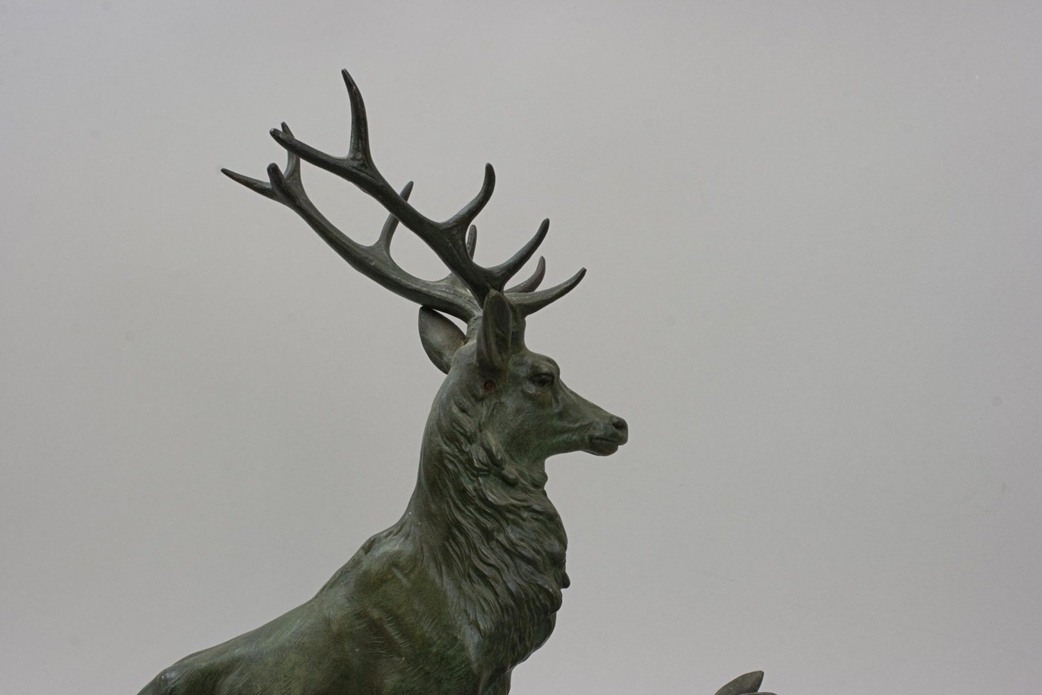 Louis-Albert Carvin Stag And Doe Sculpture. - JAA