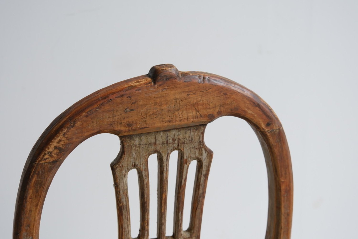 A charming provincial period Gustavian Chair in the Swedish Model, scraped to original paint circa 1820 - JAA