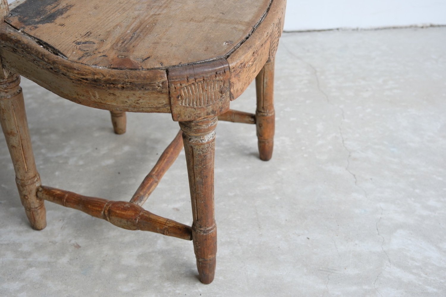 A charming provincial period Gustavian Chair in the Swedish Model, scraped to original paint circa 1820 - JAA