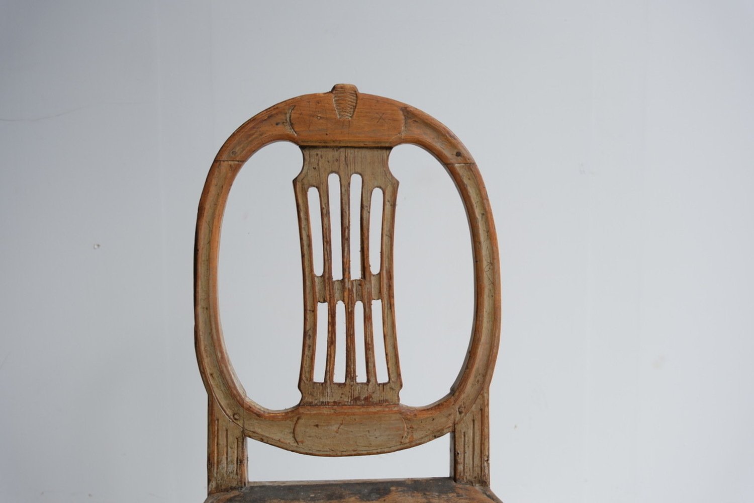 A charming provincial period Gustavian Chair in the Swedish Model, scraped to original paint circa 1820 - JAA