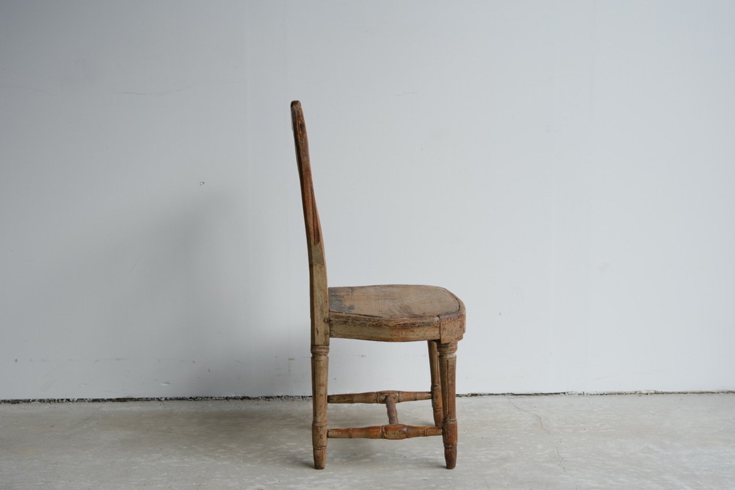 A charming provincial period Gustavian Chair in the Swedish Model, scraped to original paint circa 1820 - JAA