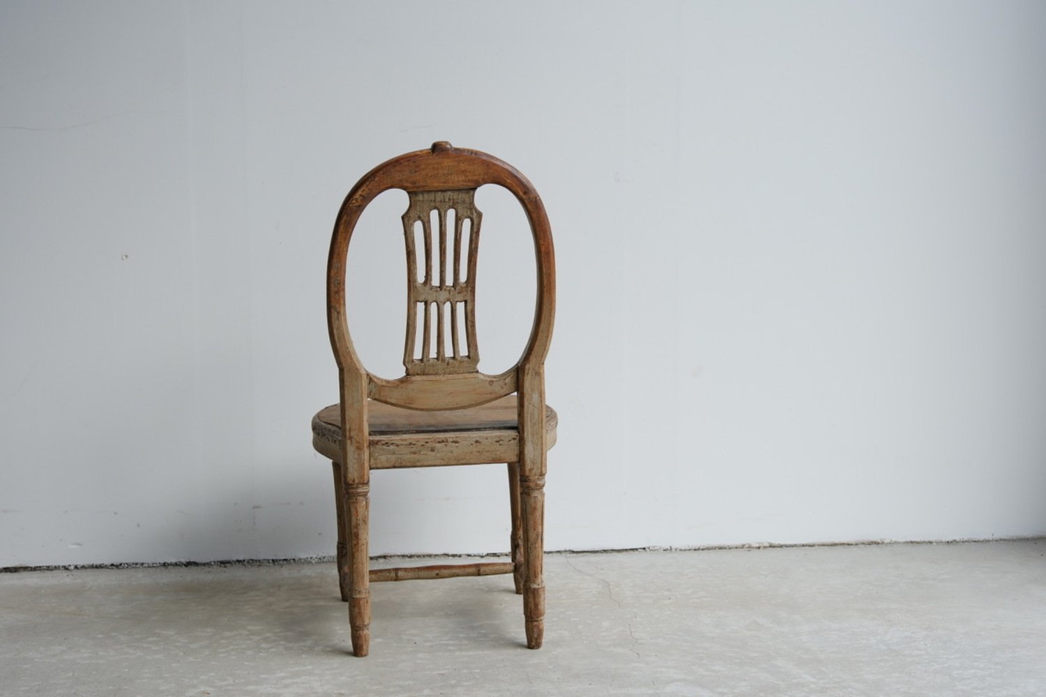 A charming provincial period Gustavian Chair in the Swedish Model, scraped to original paint circa 1820 - JAA