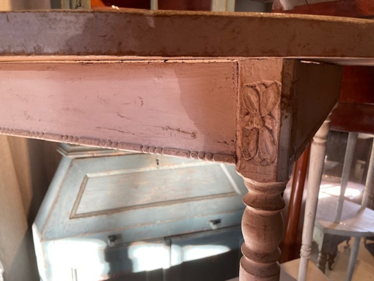Pair of demi lune tables from the second part of the 19th-century. - JAA