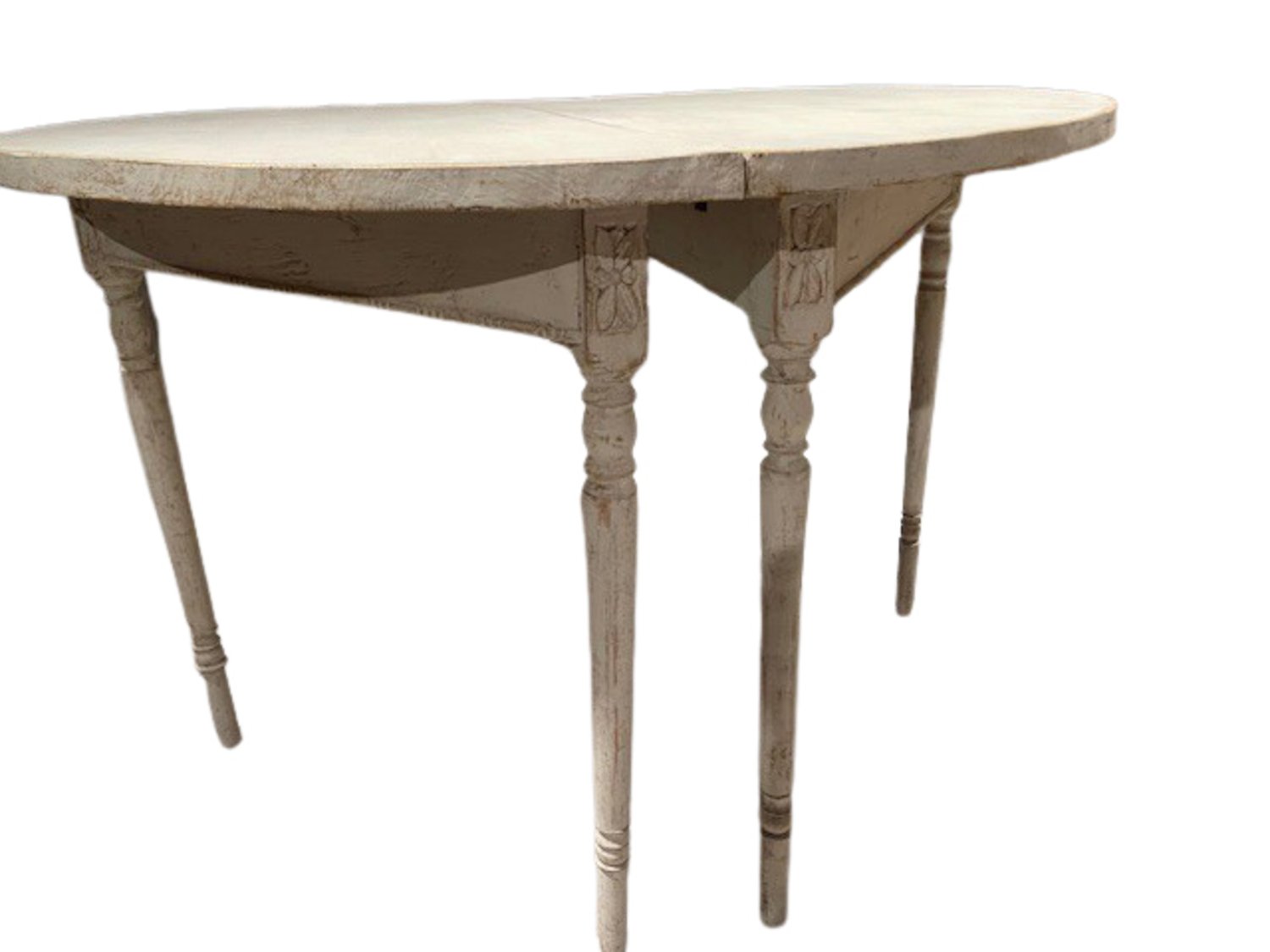 Pair of demi lune tables from the second part of the 19th-century.