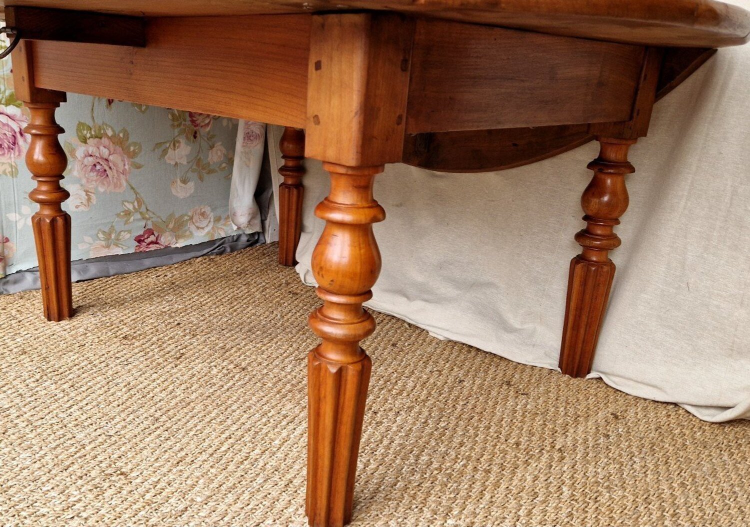 Round Cherry Wood Coffee Table - JAA