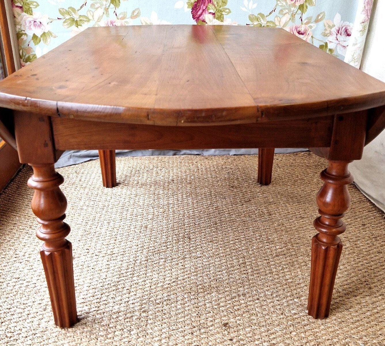 Round Cherry Wood Coffee Table - JAA