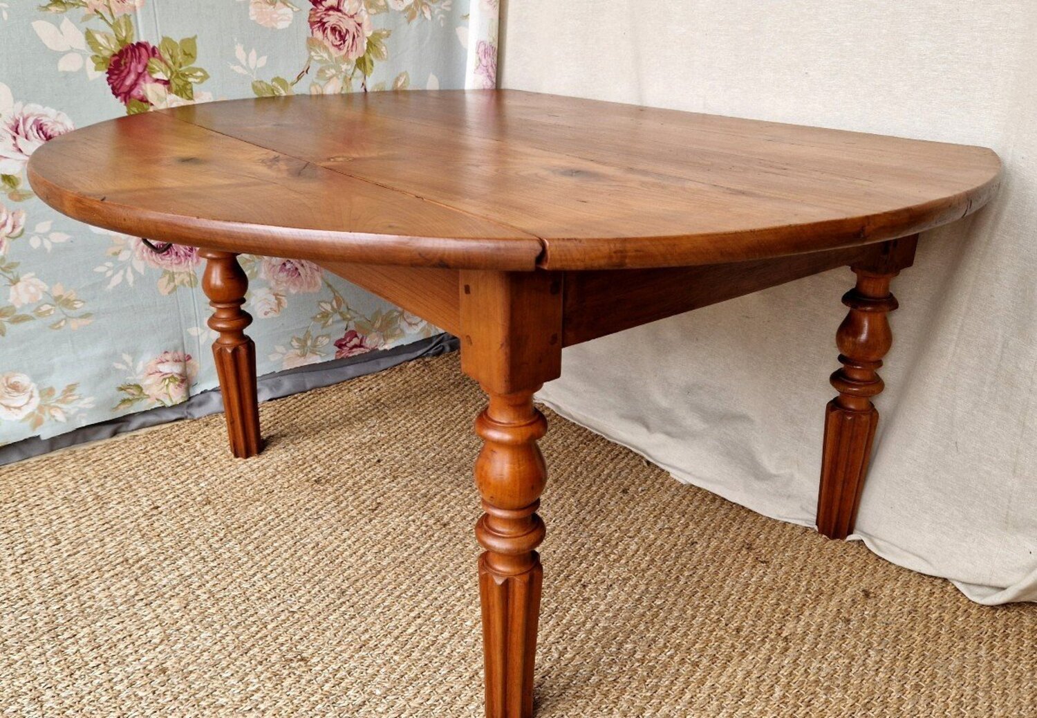 Round Cherry Wood Coffee Table - JAA