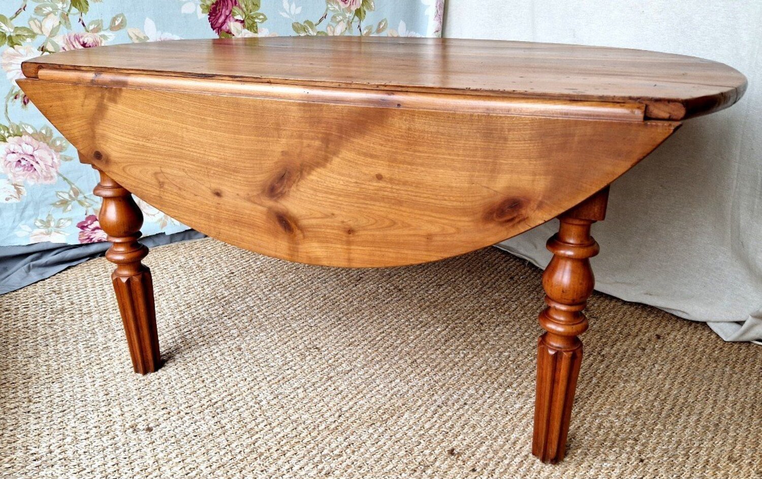 Round Cherry Wood Coffee Table - JAA