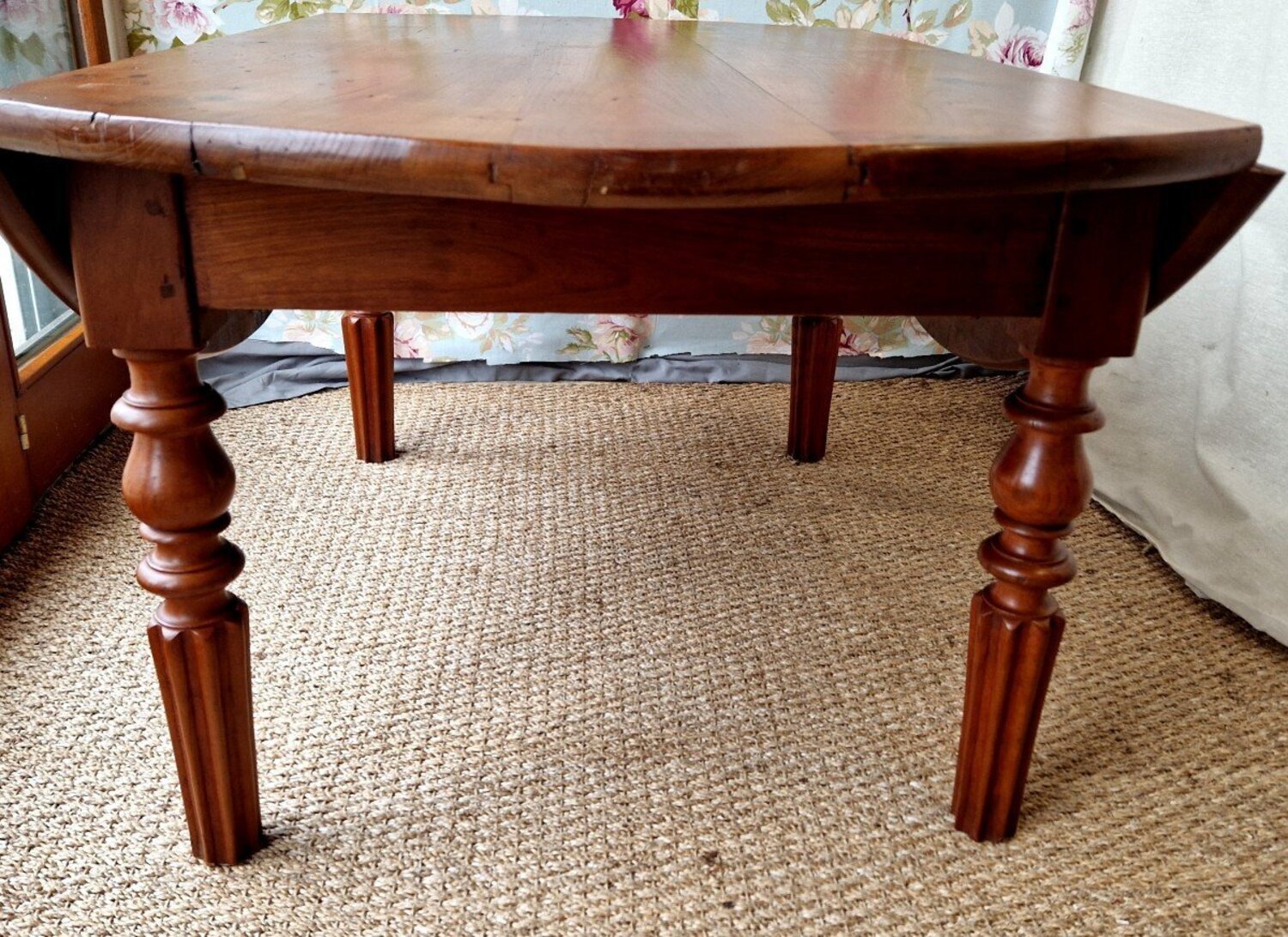 Round Cherry Wood Coffee Table - JAA