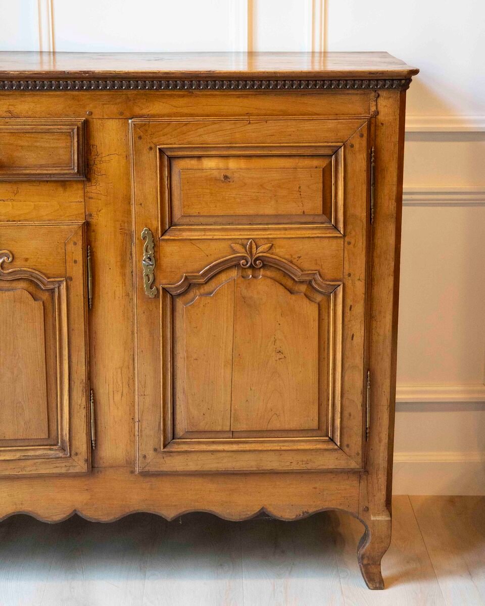 On Hold - French 18th Century Louis XV Cherry Enfilade with Single Drawer and Three Doors - JAA