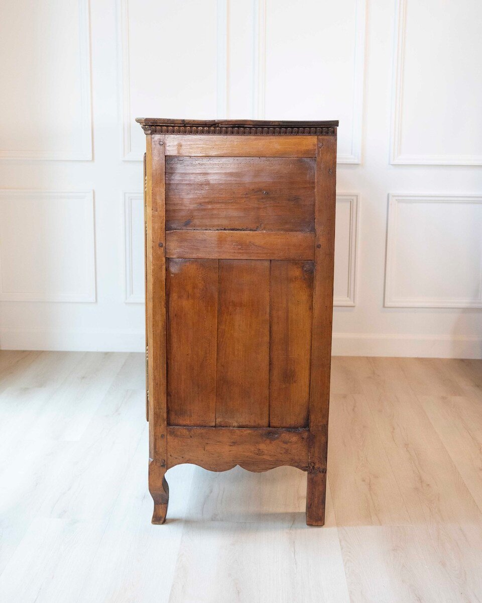 On Hold - French 18th Century Louis XV Cherry Enfilade with Single Drawer and Three Doors - JAA