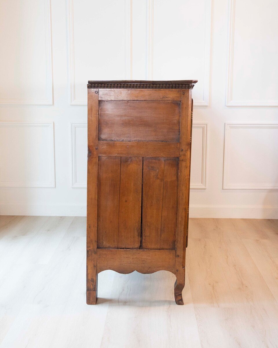 On Hold - French 18th Century Louis XV Cherry Enfilade with Single Drawer and Three Doors - JAA