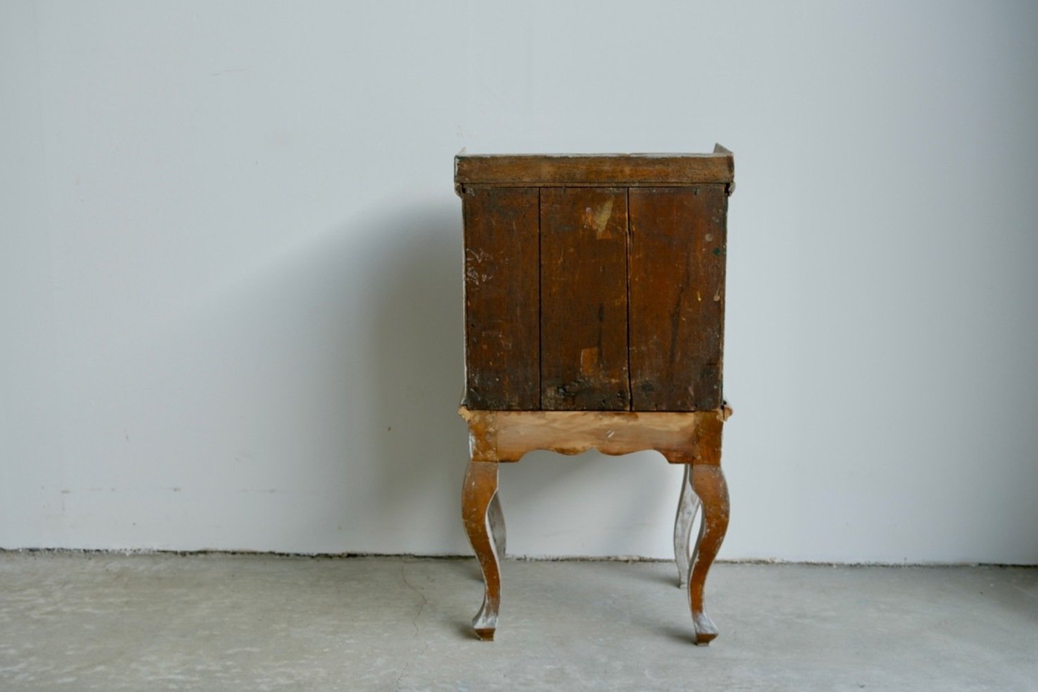18th Century Rococo Nightstand in Later Grey Paint - JAA