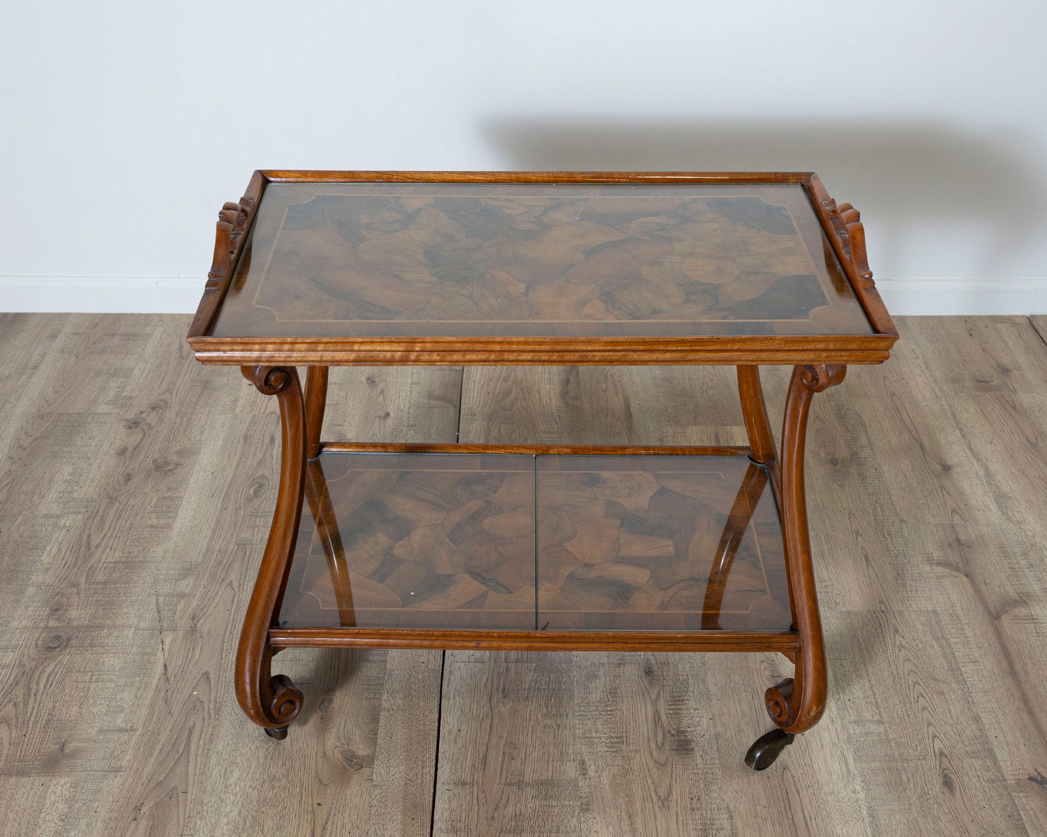Walnut Burl Tea Table from Verona - JAA