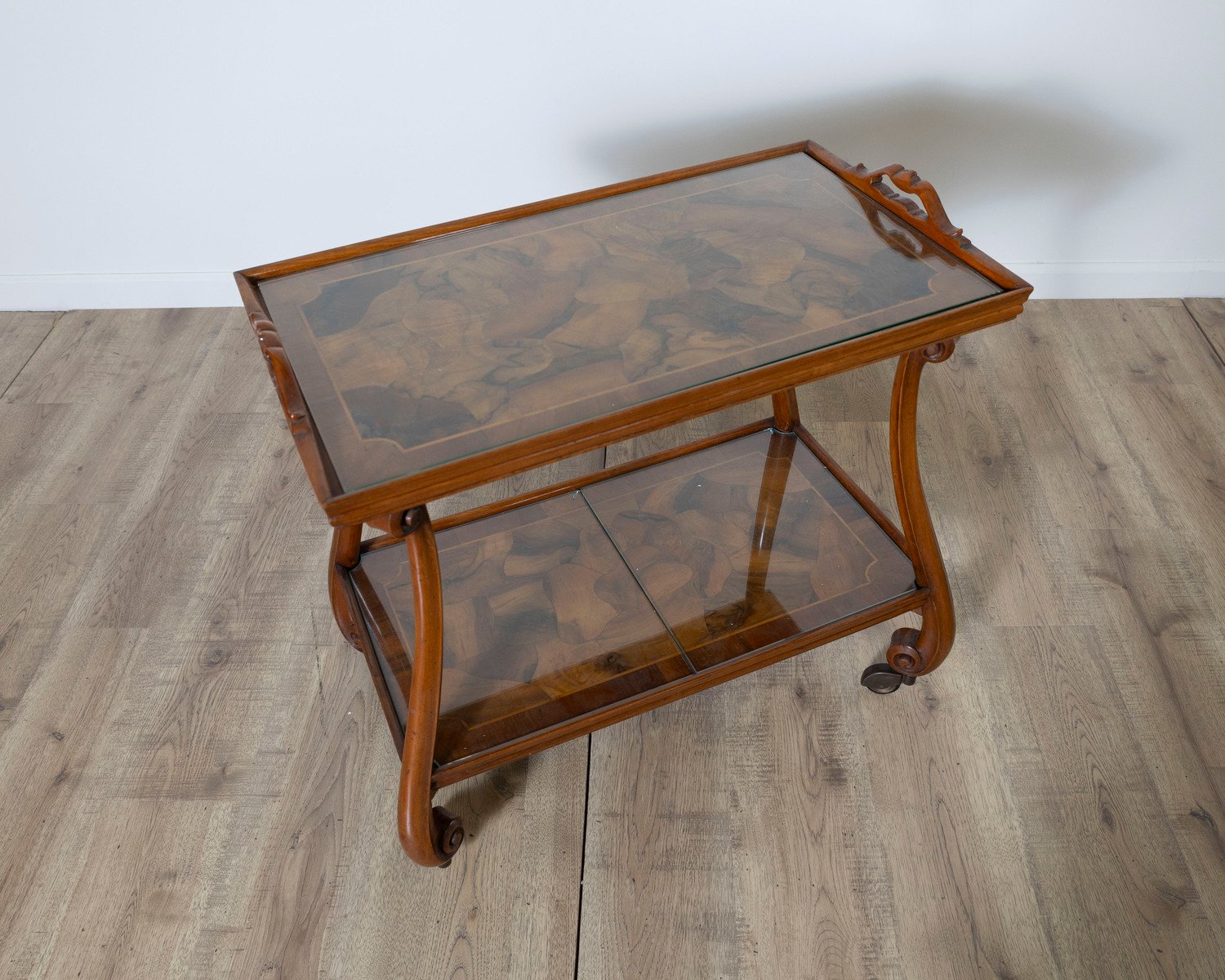 Walnut Burl Tea Table from Verona - JAA
