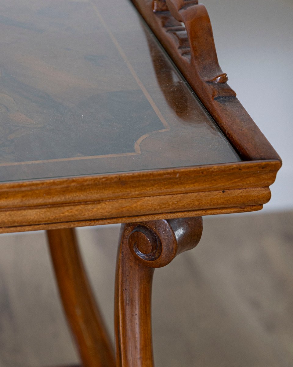 Walnut Burl Tea Table from Verona - JAA