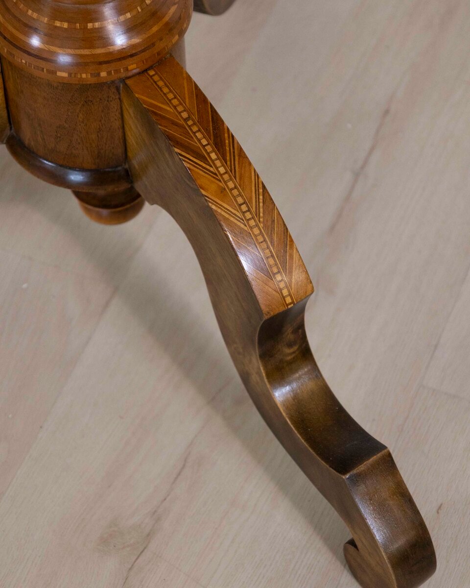 Italian 19th Century Inlaid Walnut Sorrento Table - JAA