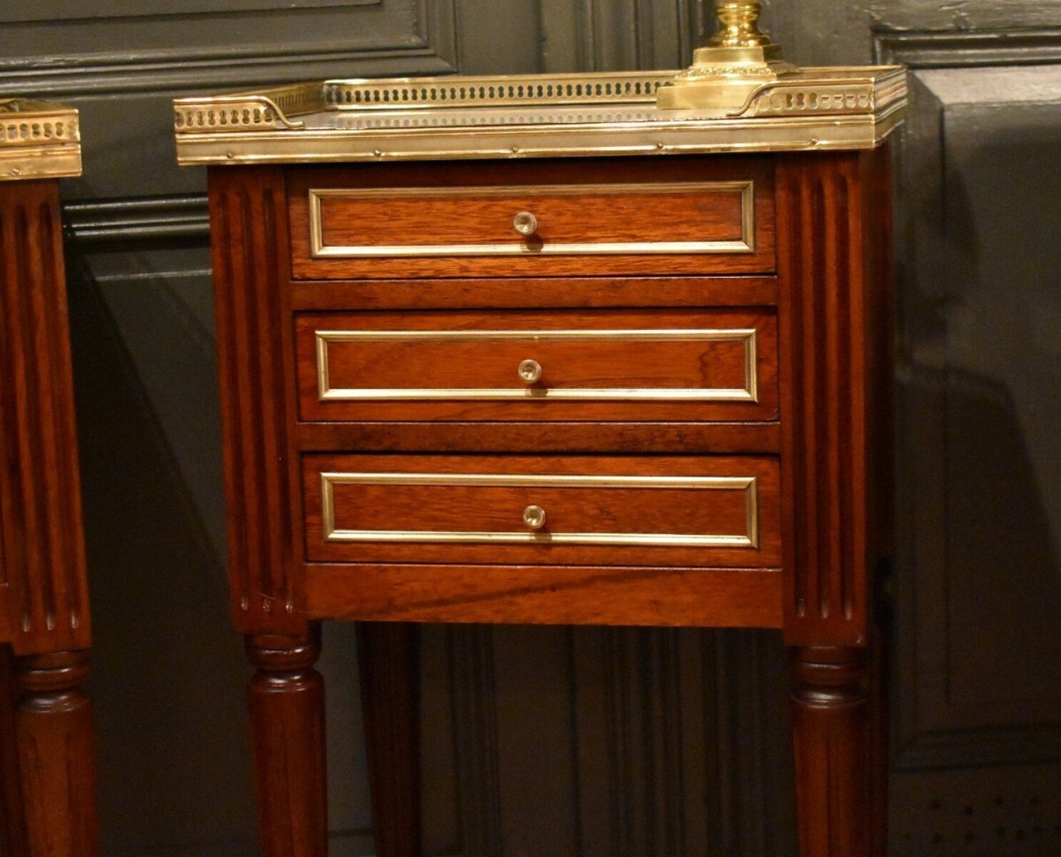 Pair Of Louis XVI Style Bedside Tables - JAA