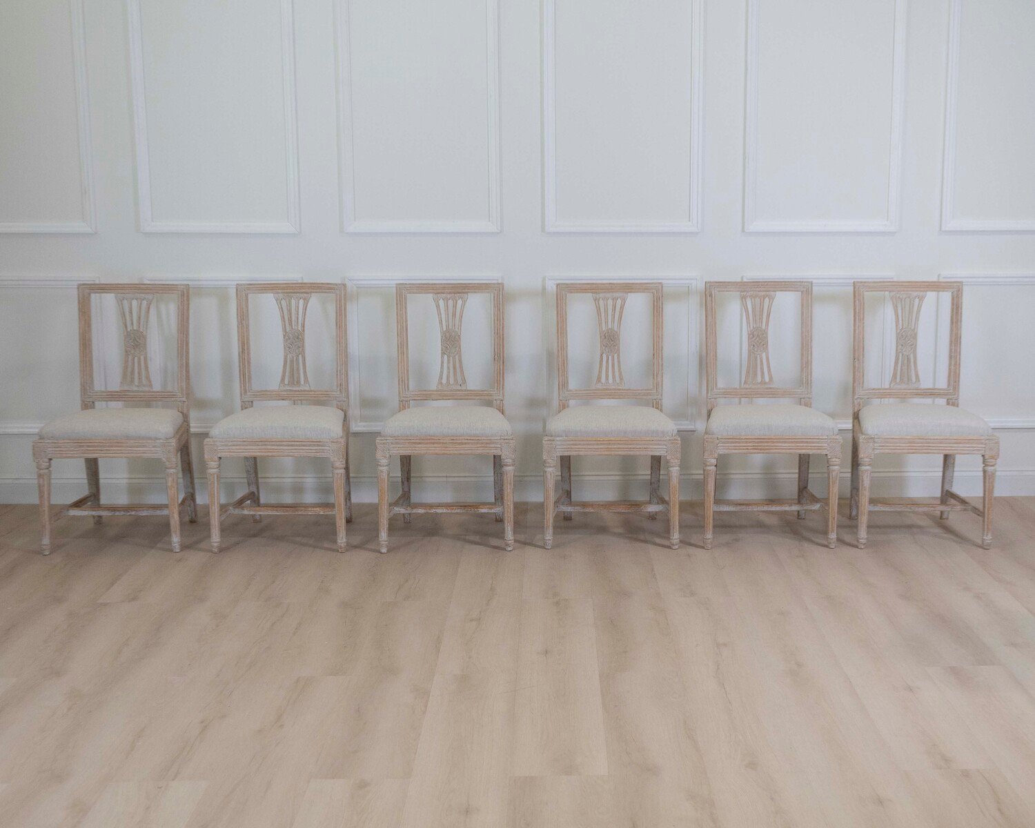 Set of Six Period Gustavian Dining Chairs from Lindome, circa 1800 - JAA