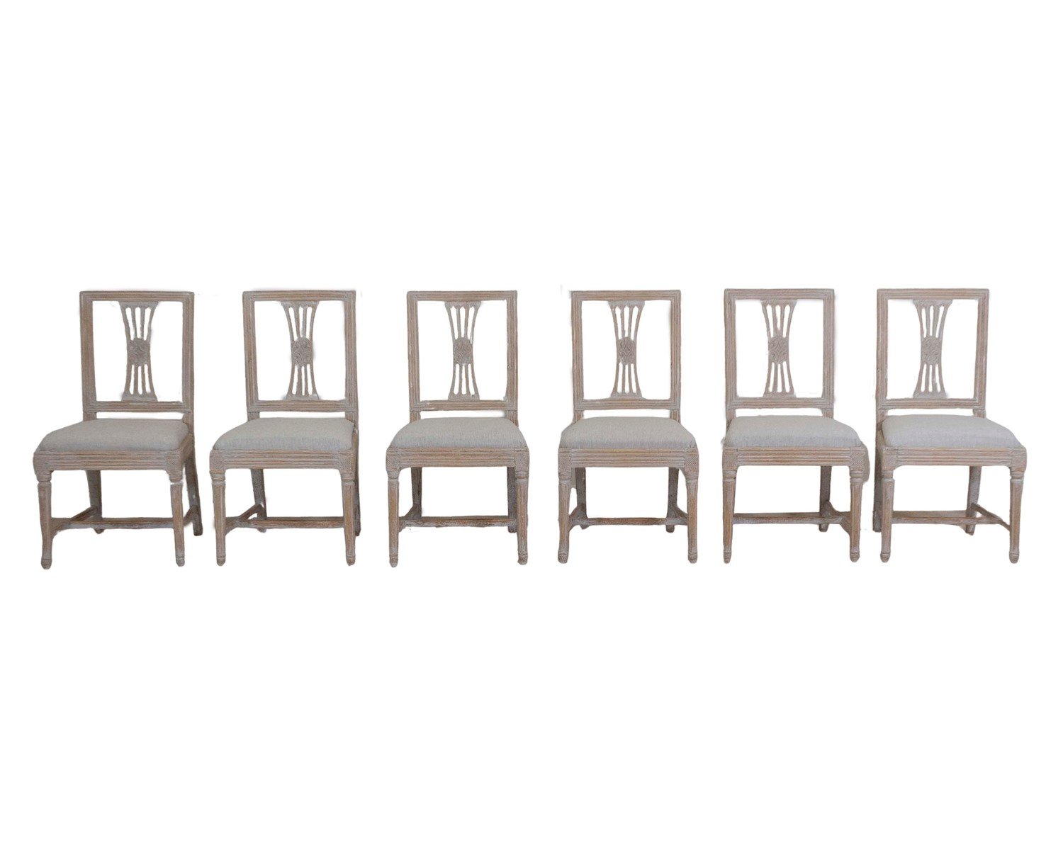 Set of Six Period Gustavian Dining Chairs from Lindome, circa 1800 - JAA