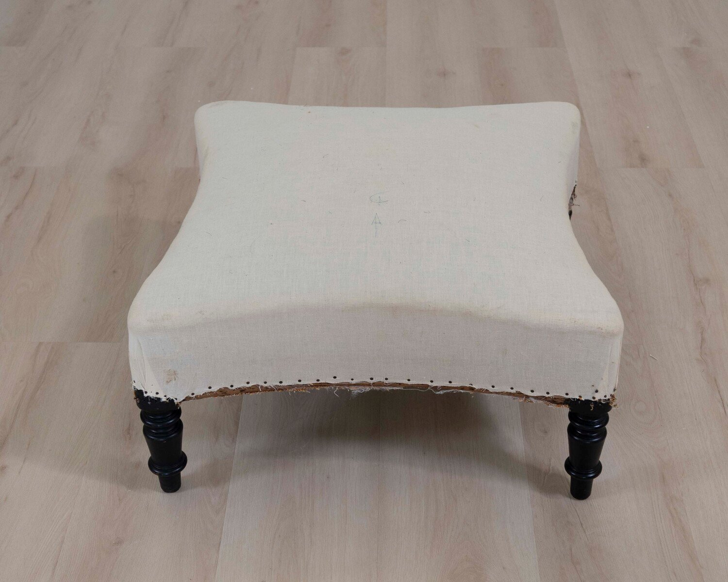 19th Century Napoleon III French Stool, Ready to Upholster - JAA