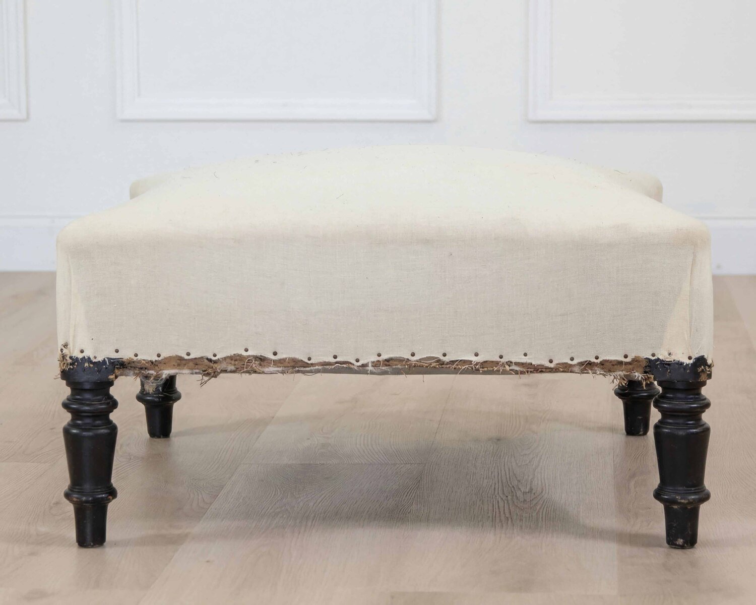 19th Century Napoleon III French Stool, Ready to Upholster - JAA