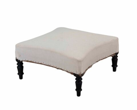 19th Century Napoleon III French Stool, Ready to Upholster