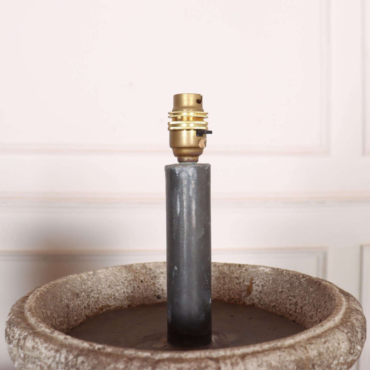 Pair of 1920s reconstituted stone urn table lamps. - JAA